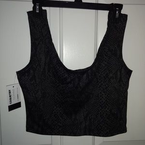 SOLD Bnwt Snake Print Crop Top